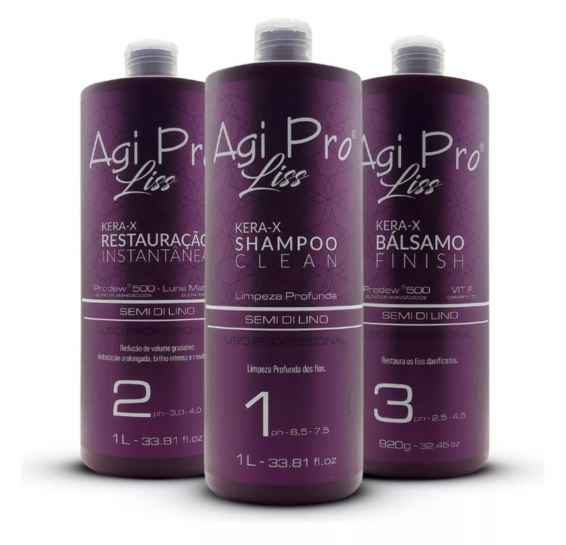 Agi Max Pro Liss Red Brazilian Keratin Kera-X Treatment 3 X 1000ml 34oz - Keratinbeauty