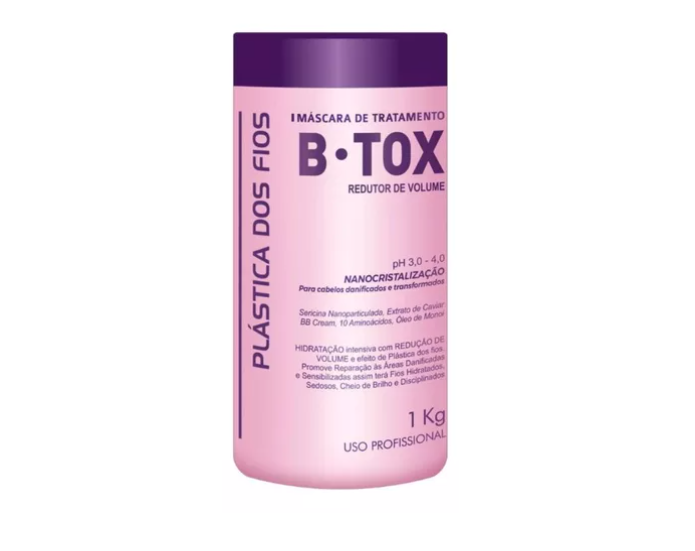 Plastica dos Fios Hair Btox Volume Reduction Hair Recovering Mask 34oz 1kg