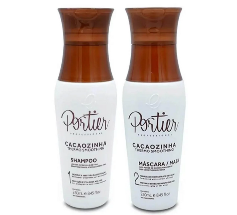 CACAO TERMO TRATTAMENTO LEVIGANTE PORTIER KIT 250ml/8,4fl/Oz. - Keratinbeauty