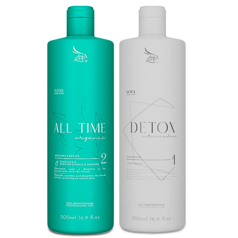 ZAP ALL TIME  ORGANIC HAIR SMOOTHING TREATMENT SET 500ml 16.9 fl.oz - Keratinbeauty